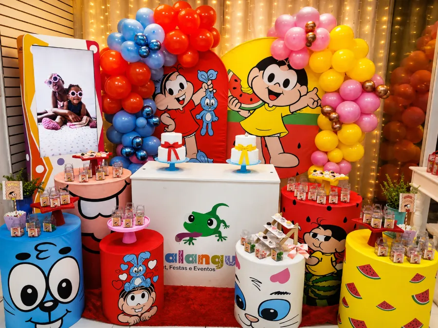 Decoração com tema Turma da Mônica