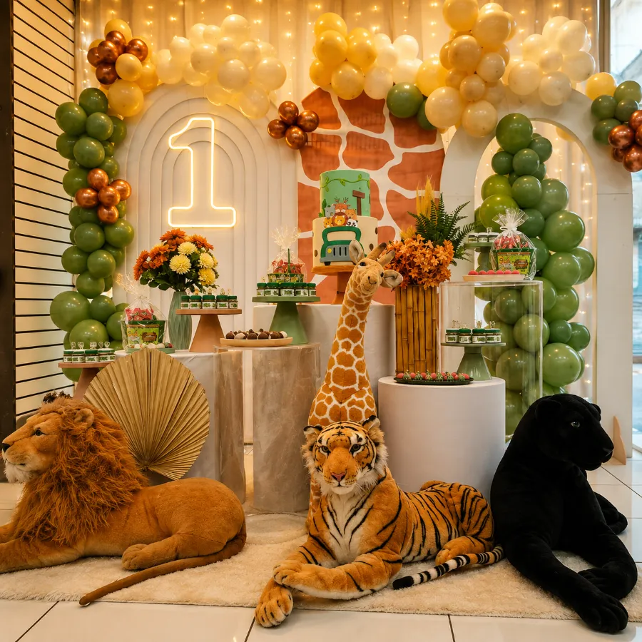 Decoração de primeiro aninho tema safári